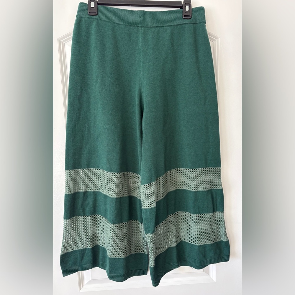 Anthropologie Celandine green Cotton knit beach pants NWT. $118 size Medium. $50